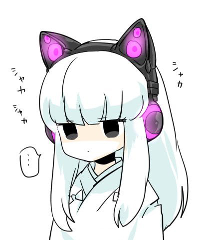 kanna with cat ears headphone